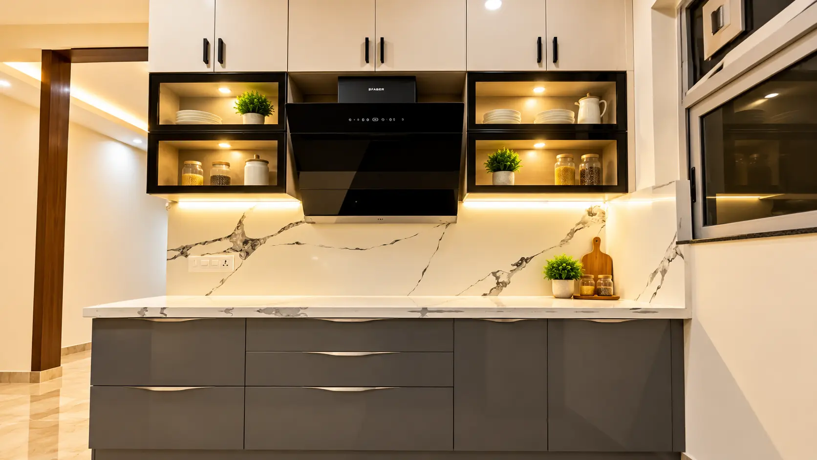 Hiranandhini – Raju project modular kitchen · front view