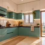 Modern modular kitchen designed by CMS Interiors in Bengaluru