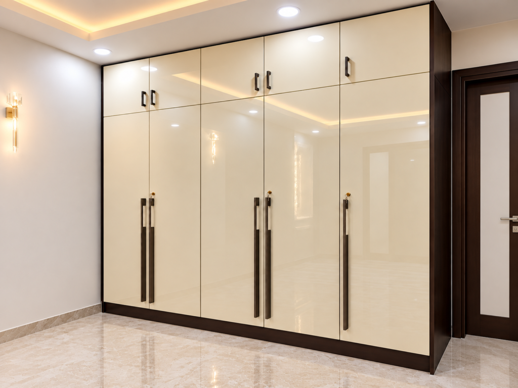 Hiranandani Hulimavu 3BHK master bedroom wardrobe interior